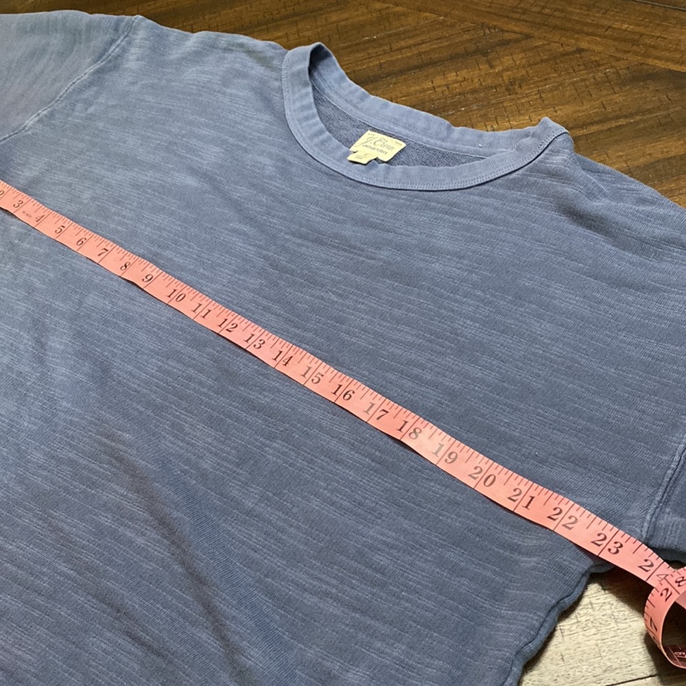 J. Crew vintage periwinkle oversized cropped fleece sz S - Picture 4 of 6